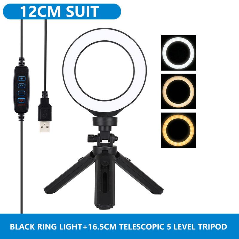 Ring LED LIght, 4.7 inch,12CM Adjustable desktop mount wideo light kits